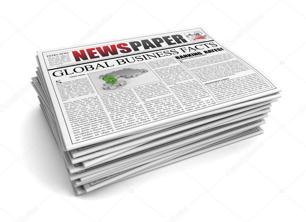 newspaper concept  3d illustration