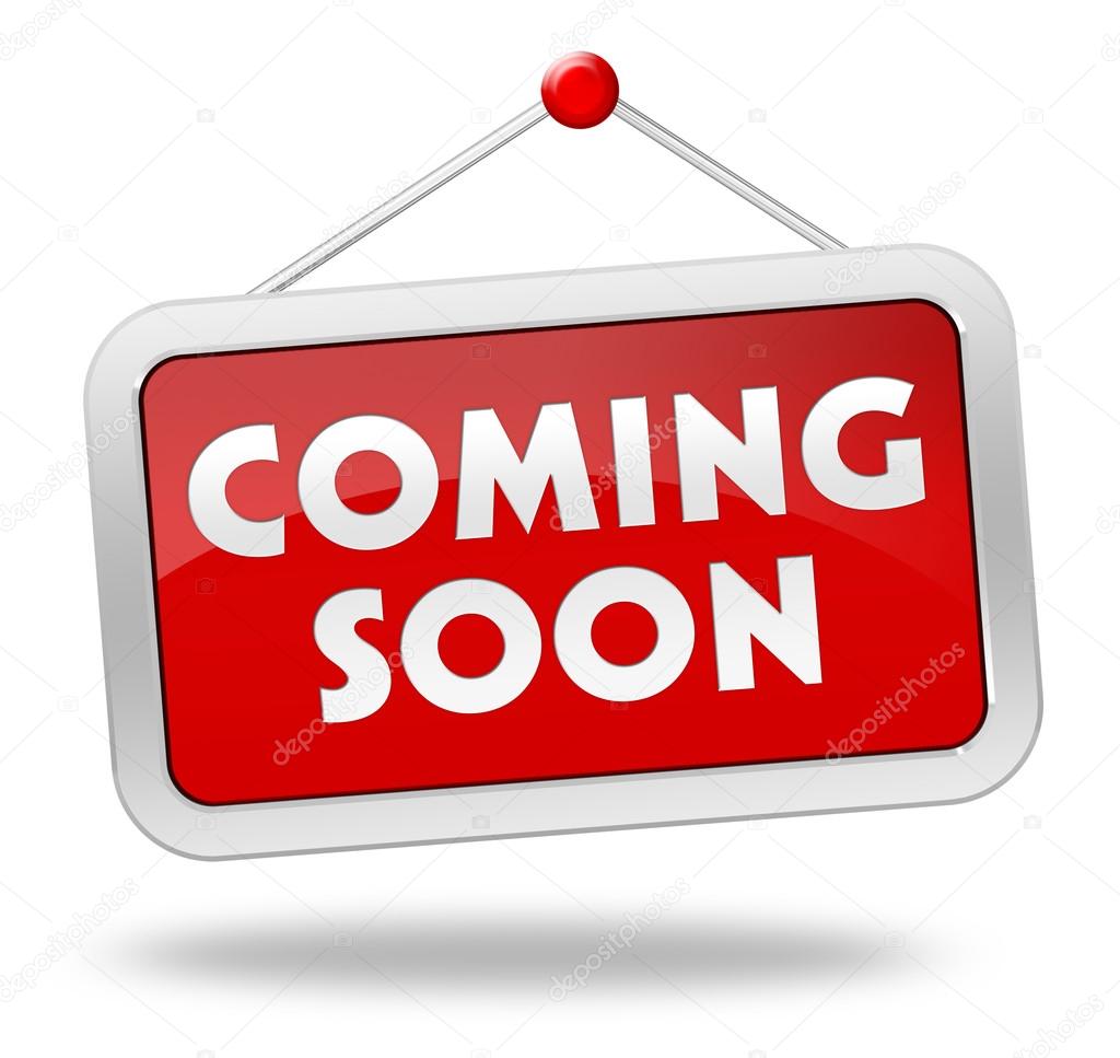 Coming soon 3d illustration isolated on white background