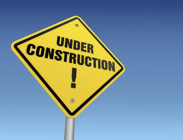 Under construction road sign — Stock Photo, Image