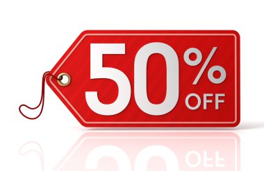 alışveriş etiket kavramı 3d illüstrasyon indirimli