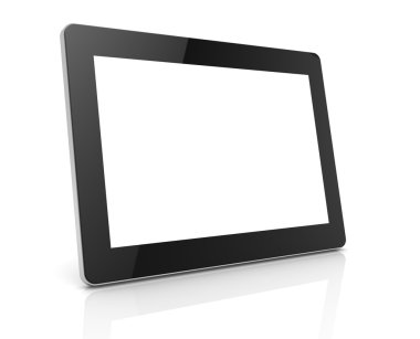boş tablet bilgisayar kavramı 3d çizim