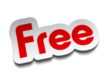 Ücretsiz kavramı 3d çizim