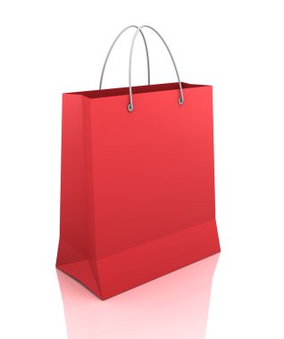 tek alışveriş çantası 3d çizim