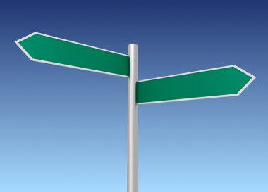 Boş yol işareti 3d çizim