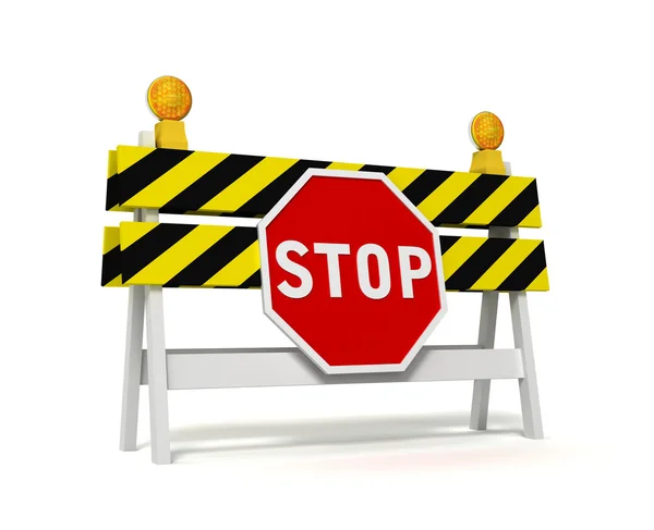 Stop prohibited barrier concept  3d illustration — Stock Photo, Image