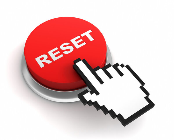 reset button concept  3d illustration