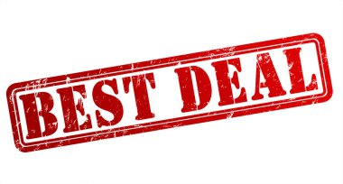 En iyi anlaşma kauçuk damga konsepti çizimi izole