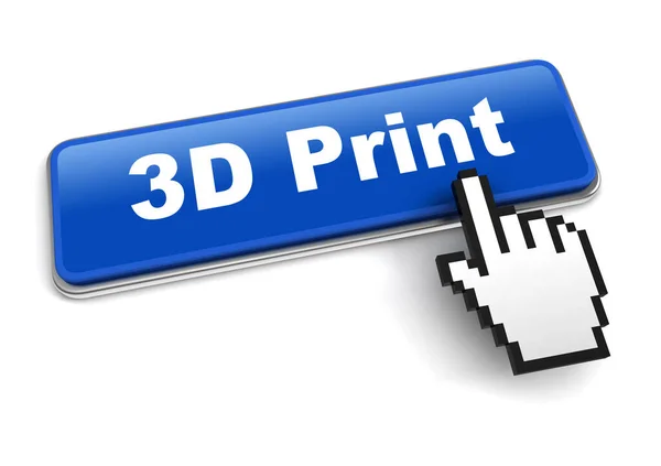 3Dプリントコンセプト3Dイラストは白い背景に隔離されています — ストック写真