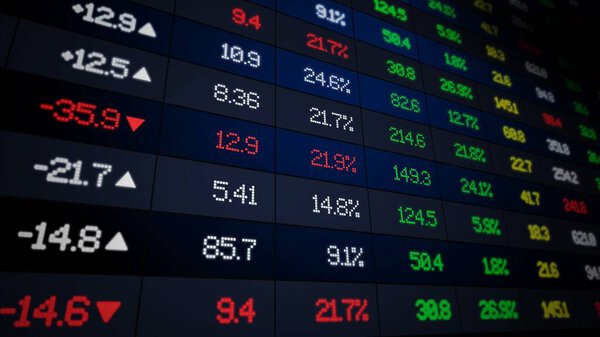 stock market exchange graph illustration concept 3d illustration