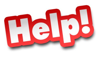 Beyaz arkaplanda izole edilmiş 3d resim yardım kavramı