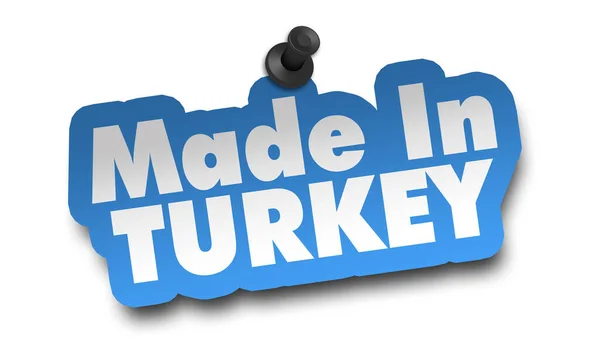 Made Turkey Concept Illustration Isolated White Background — Stock Photo, Image