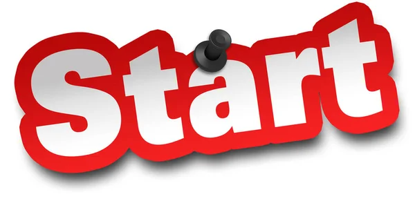 Start Concept Illustratie Geïsoleerd Witte Achtergrond — Stockfoto