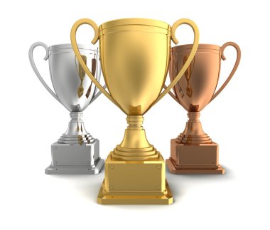 Altın gümüş ve bronz kupa Ödülü