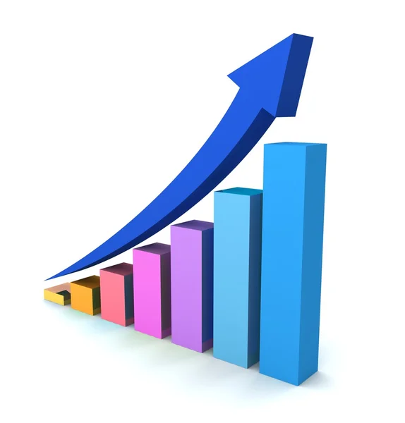 Stigande business diagram — Stockfoto