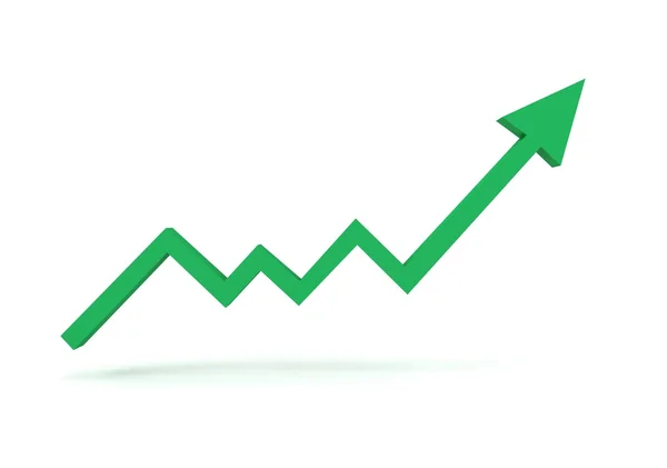 上昇のビジネス グラフ — ストック写真