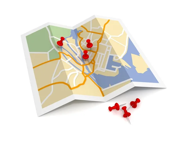 Mappa della città — Foto Stock