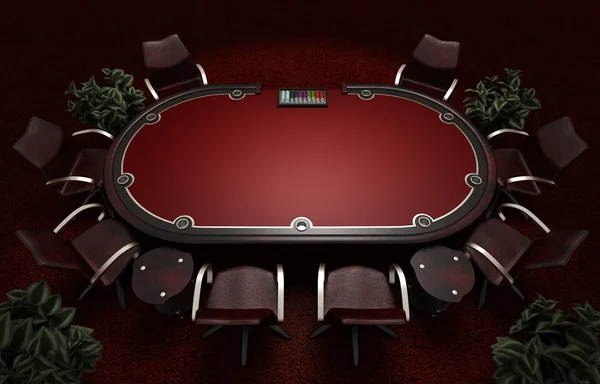 扑克桌 — 图库照片