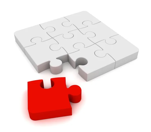 Puzzle lösning — Stockfoto