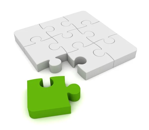 Puzzle lösning — Stockfoto