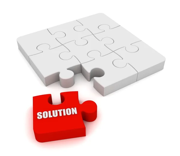Puzzle-Lösung — Stockfoto