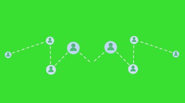 Takım İşbirliği Simgesi Canlandırması Yeşil Ekran 2B Hareket Grafikleri Canlandırması (Chroma tuşu)