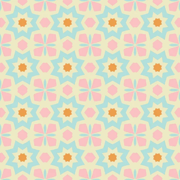 Vector abstract geometric floral seamless pattern background. — 스톡 벡터