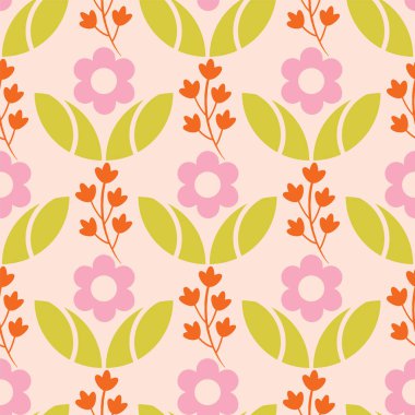 Vektör çiçek yarım damla halk sanatı kusursuz desen arka plan.