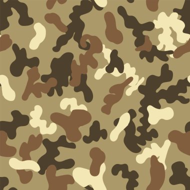 Vektör haki rengi kamuflaj lekeleri pürüzsüz desen arkaplanı