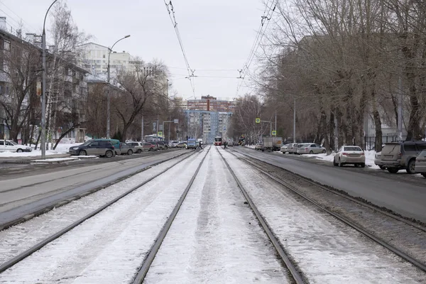 Arrival Spring Streets City — Stock Photo, Image