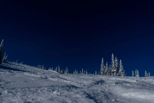 Matin Hiver Ensoleillé Dans Les Montagnes Sheregesh Sur Piste Ski — Photo
