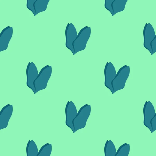 Шаблон зеленых листьев на светло-зеленом фоне — стоковый вектор