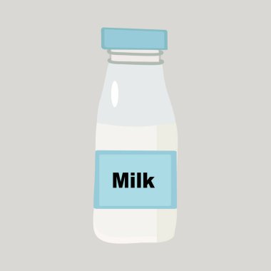 Süt şişesi simgesi. Şişe sembolü web sitesinin tasarımı, mobil uygulama, kullanıcı arayüzü için basittir.