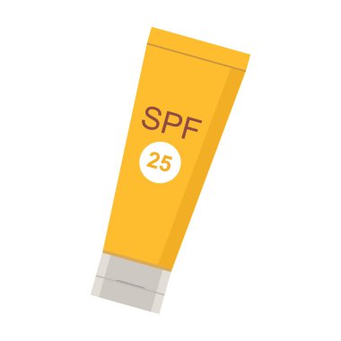 Beyaz arkaplanda güneş kremi