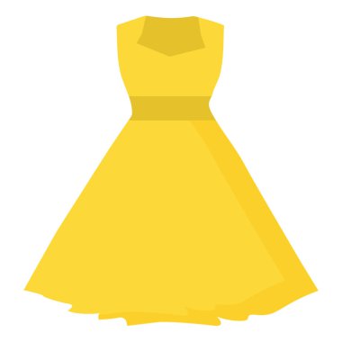 Web tasarımı veya yazdırma için sarı elbise