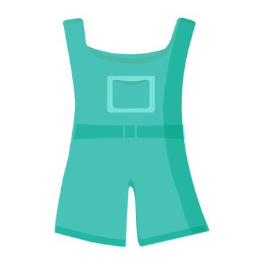 Web tasarımında veya yazdırmada kullanmak için beyaz arkaplanda yeşil tulum