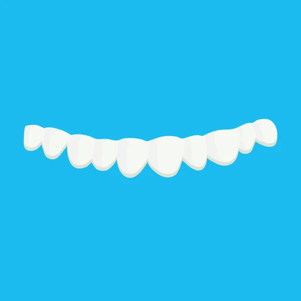 Dientes de fila superior para su uso en el diseño web o artículos de revisión sobre el tema de la odontología — Archivo Imágenes Vectoriales