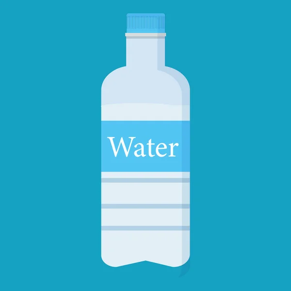 Wasserflasche auf blauem Hintergrund für den Einsatz im Website-Design — Stockvektor