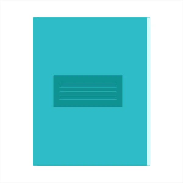 Webデザインやクリップアートのための白い背景の緑の学校のノートブック — ストックベクタ
