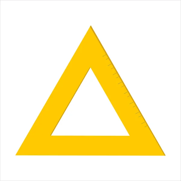 Regla de triángulo sobre fondo blanco para kdipart o diseño web — Archivo Imágenes Vectoriales