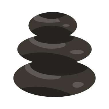 Clipart veya web tasarımı için beyaz arkaplan üzerindeki çakıl taşları