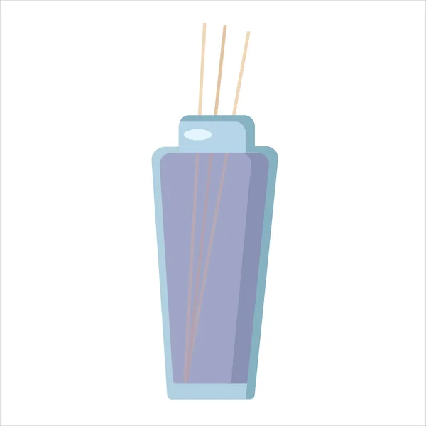 A bottle with incense sticks on a white background for use in clipart or web design — Stockvektor