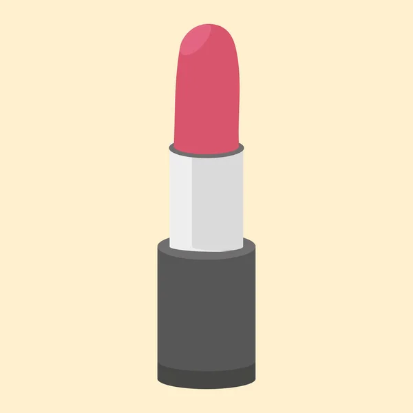 Lippenstift auf hellgelbem Hintergrund für Cliparts oder Webdesign — Stockvektor