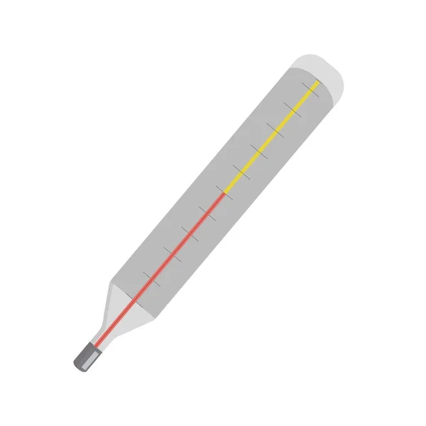 Medicinsk termometer på hvid baggrund til brug i clipart eller webdesign – Stock-vektor