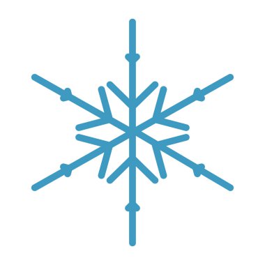 Clipart veya web tasarımında kullanmak için beyaz arkaplan üzerinde mavi renkli Noel kar taneleri
