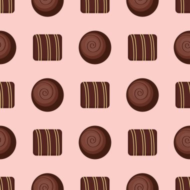 Web sitesi tasarımı veya klibide kullanmak için çikolata şekeri deseni