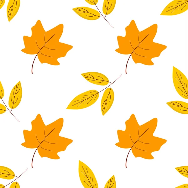 Herfst blad patroon op een witte achtergrond voor gebruik in website design of textiel — Stockvector