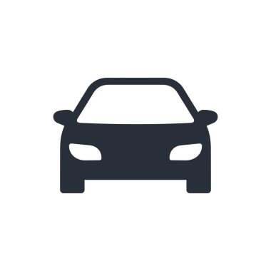 Yolcu vagonu. Beyaz arkaplanda vektör simgesi izole edildi.