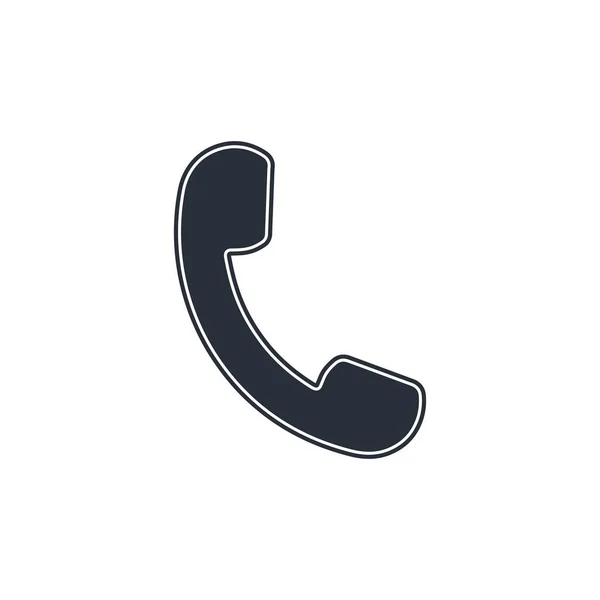 Telefoontje Vector Pictogram Illustratie Geïsoleerd Witte Achtergrond — Stockvector