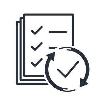 Bir dizi belge ve ok uygulaması. Bir dizi ölçü. Çoklu solüsyon. Beyaz arkaplanda izole edilmiş vektör doğrusal simgesi.