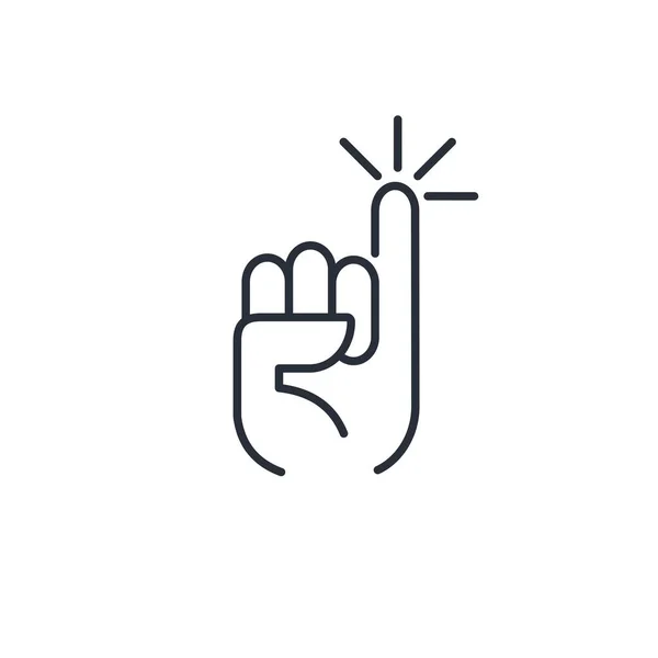 Маленький Палець Виготовлення Знака Пінк Поняття Примирення Векторна Лінійна Піктограма — стоковий вектор